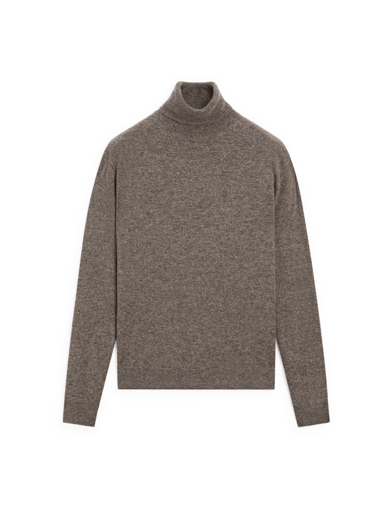 Вязанный свитер из шерстяной смеси с высоким воротником