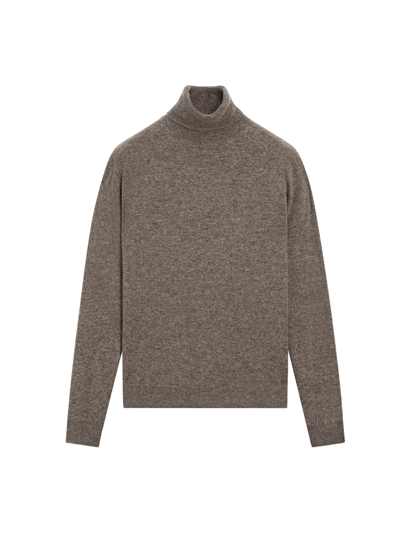 Вязанный свитер из шерстяной смеси с высоким воротником