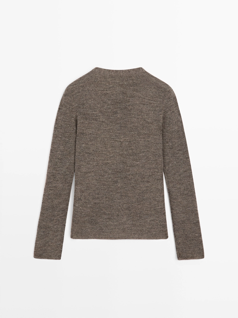 Кардиган из шерстяной смеси с v-образным вырезом