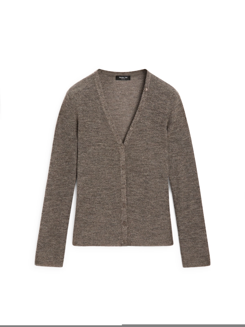 Кардиган из шерстяной смеси с v-образным вырезом