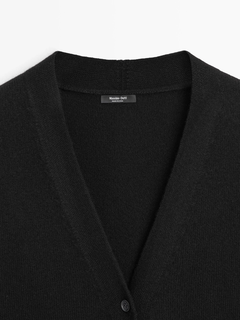 Кардиган с v-образным вырезом из шерстяной смеси