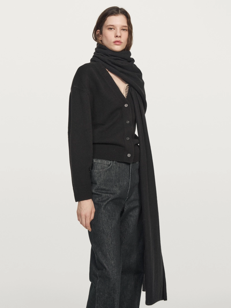 Кардиган с v-образным вырезом из шерстяной смеси