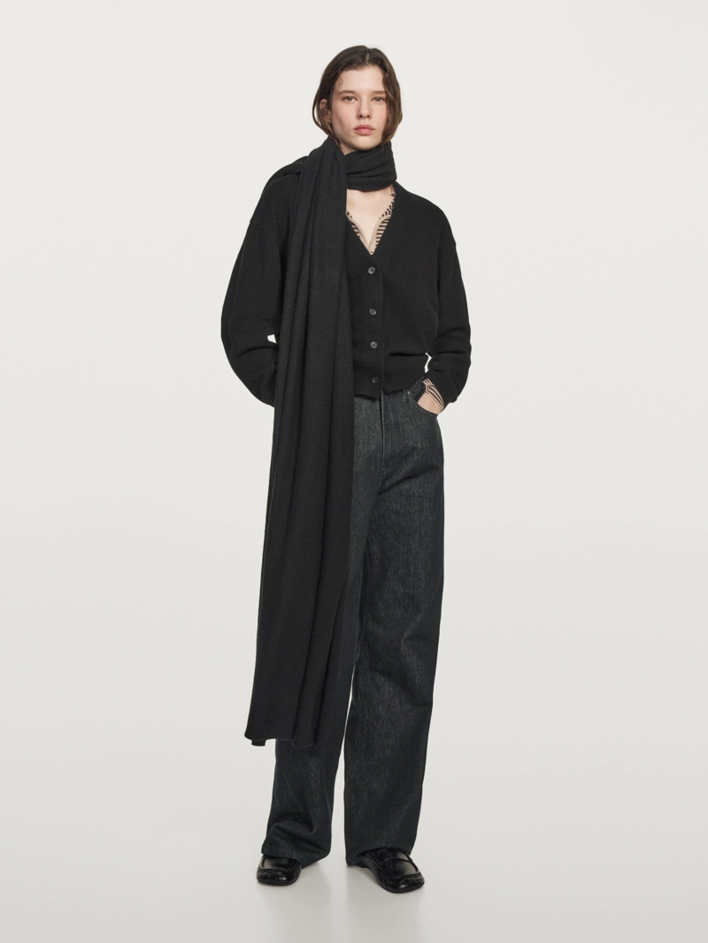 Кардиган с v-образным вырезом из шерстяной смеси