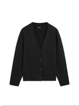 Кардиган с V-образным вырезом из шерстяной смеси- Заказать в России