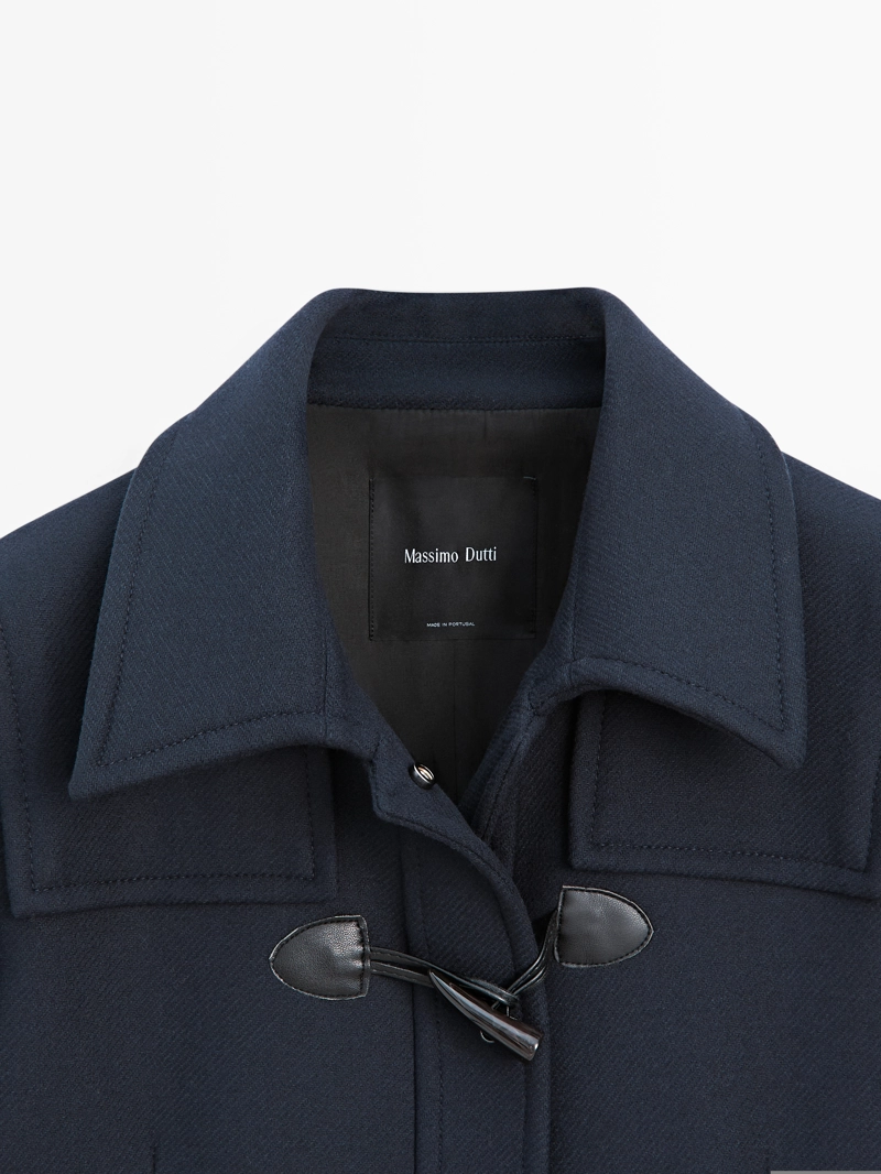 Длинное пальто с застежками на завязках