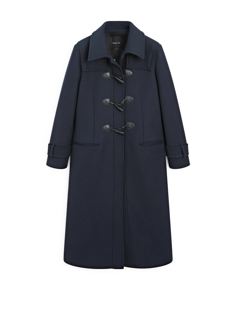 Длинное пальто с застежками на завязках