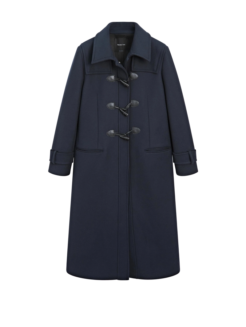 Длинное пальто с застежками на завязках