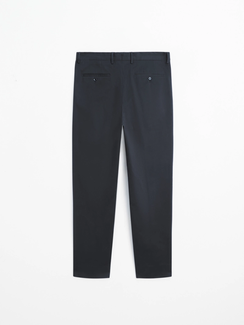 Хлопковые брюки из смесовой ткани