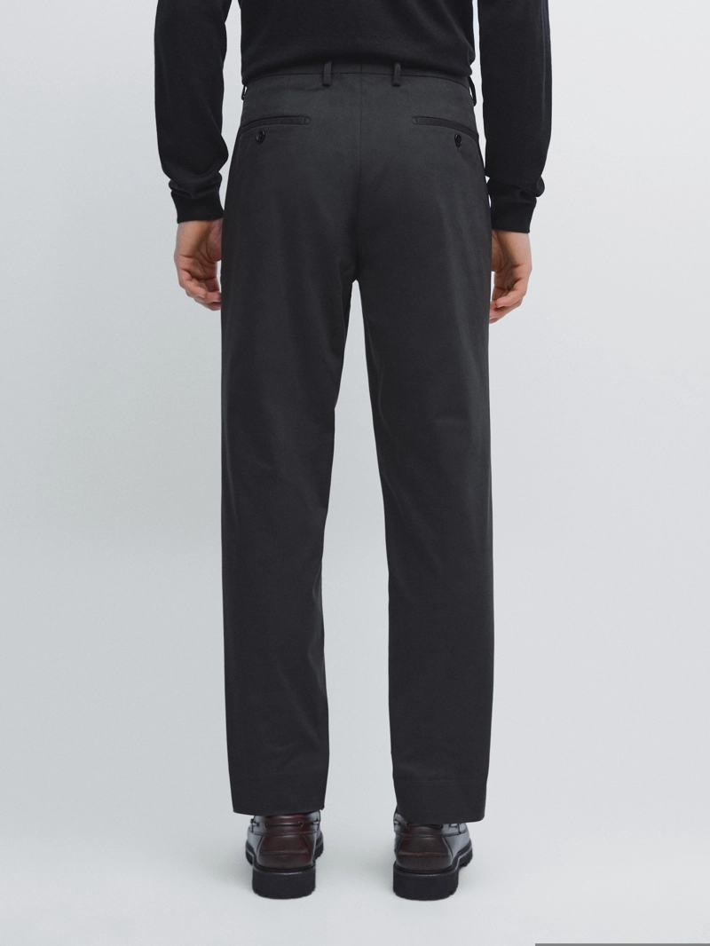 Хлопковые брюки из смесовой ткани