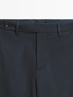 Хлопковые брюки из смесовой ткани- Заказать в России