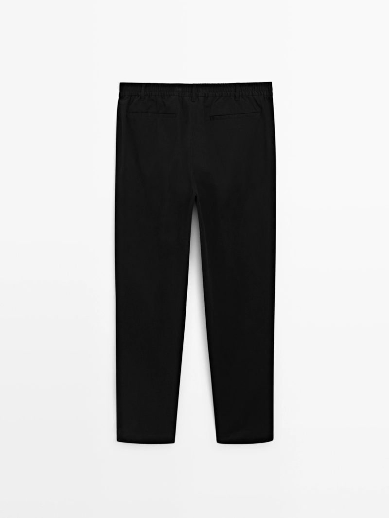 Брюки спортивного кроя из хлопкового смесового материала