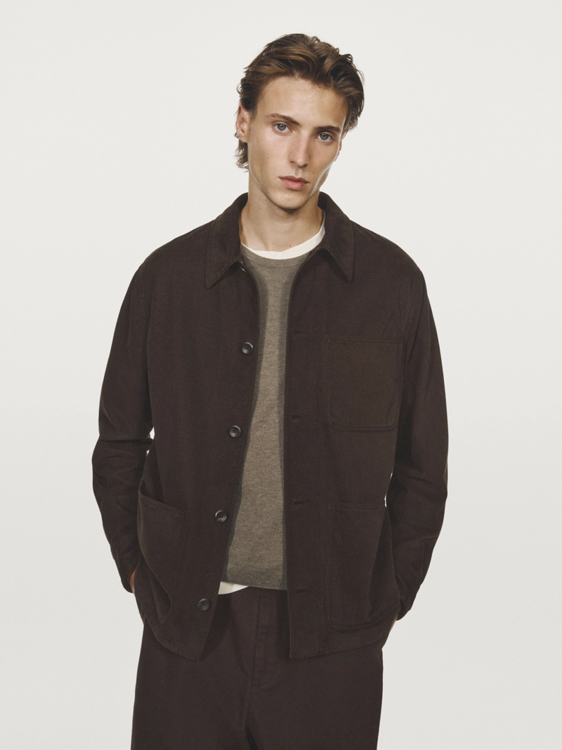 Рубашка из твила с карманами