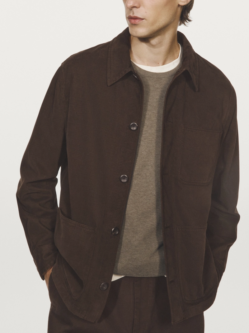 Рубашка из твила с карманами