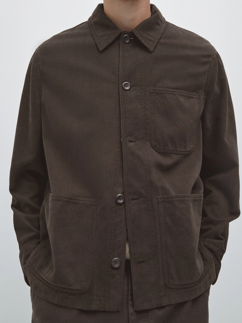 Рубашка из твила с карманами