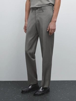 100% WOOL SUIT TROUSERS- Заказать в России