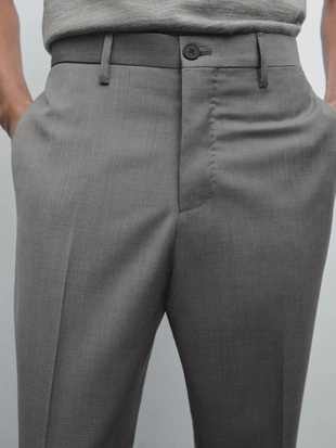 100% WOOL SUIT TROUSERS- Заказать в России