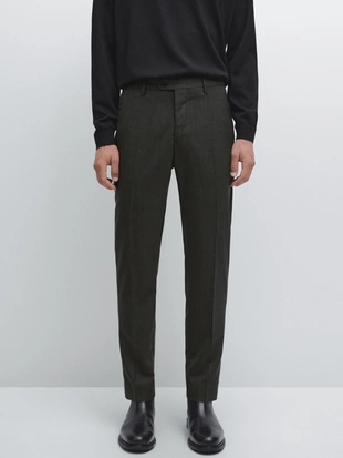 100% WOOL SUIT TROUSERS- Заказать в России