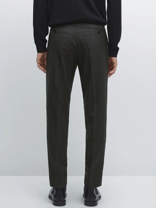 100% WOOL SUIT TROUSERS- Заказать в России