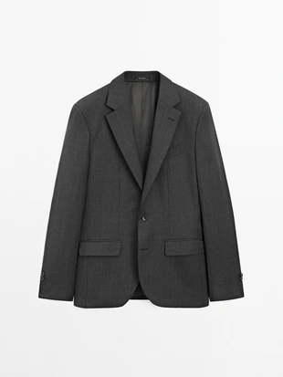 Пиджак из 100% шерсти для костюма- Заказать в России