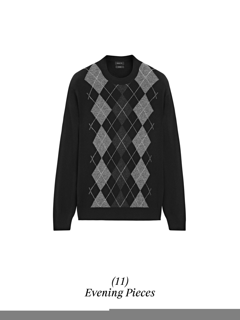 Свитер с узором аргайл из 100% шерсти