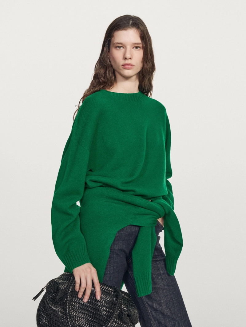 Джемпер круглый вырез из шерстяной смеси