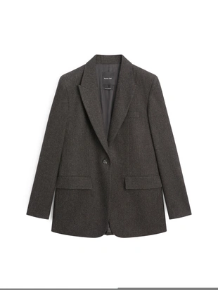 Пиджак из 100% шерсти с лацканами- Заказать в России