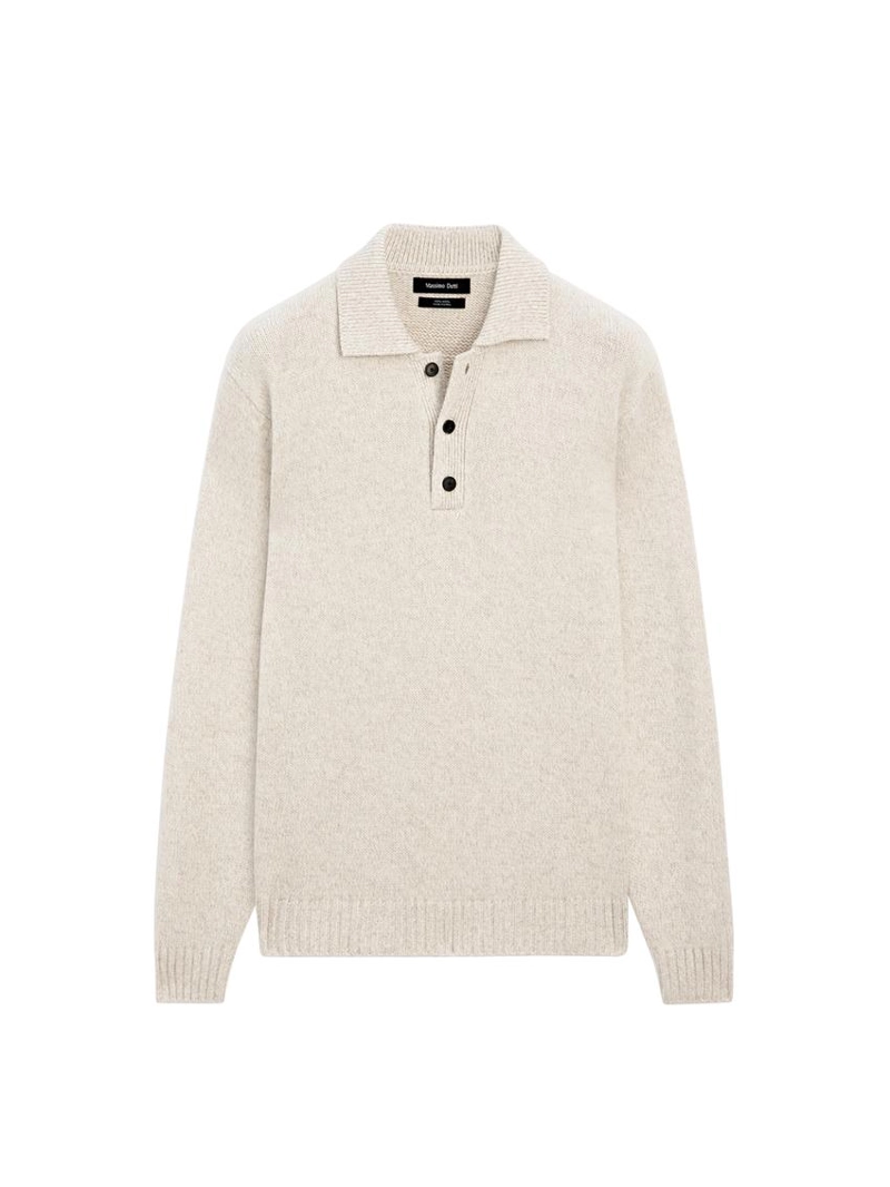 Поло свитер из 100% шерсти