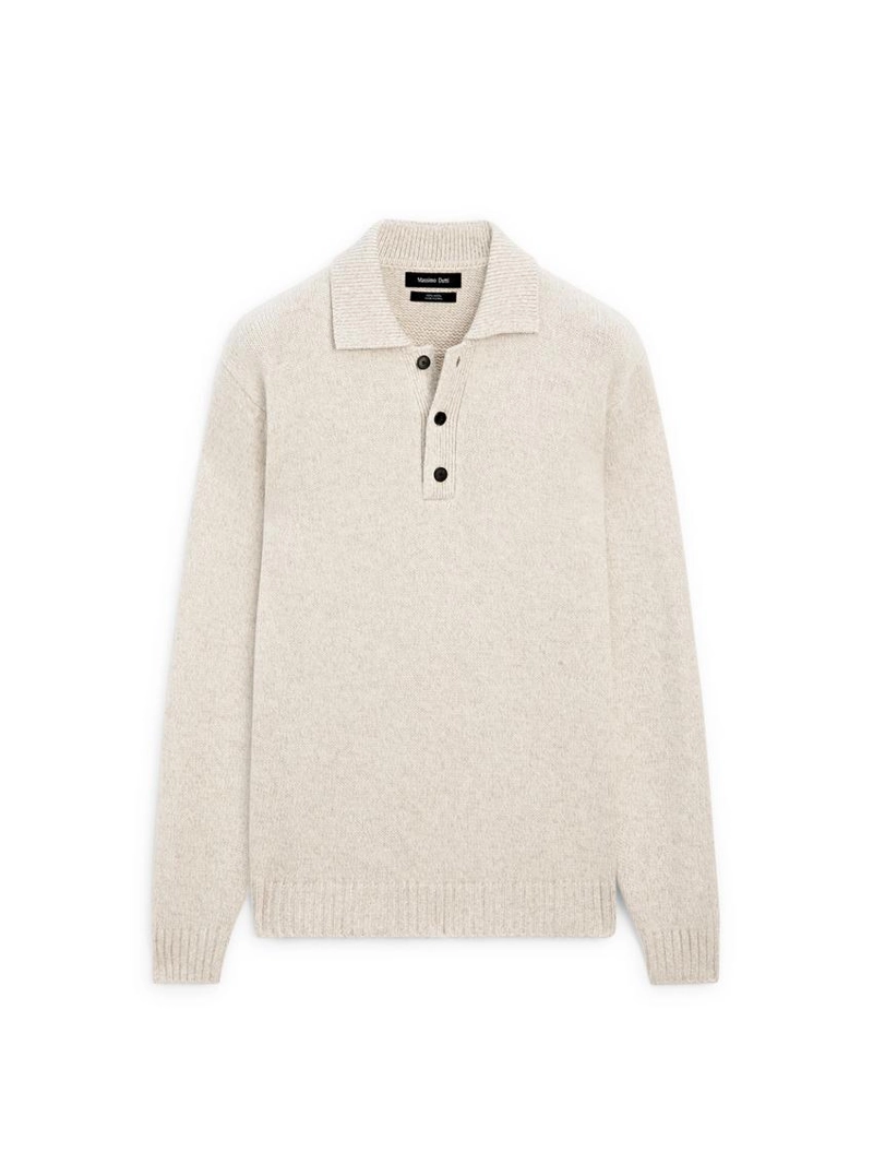 Поло свитер из 100% шерсти