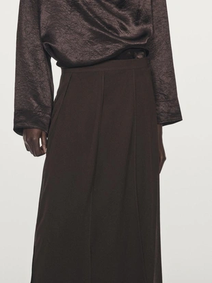 Юбка миди со шлейфом и оборками- Заказать в России