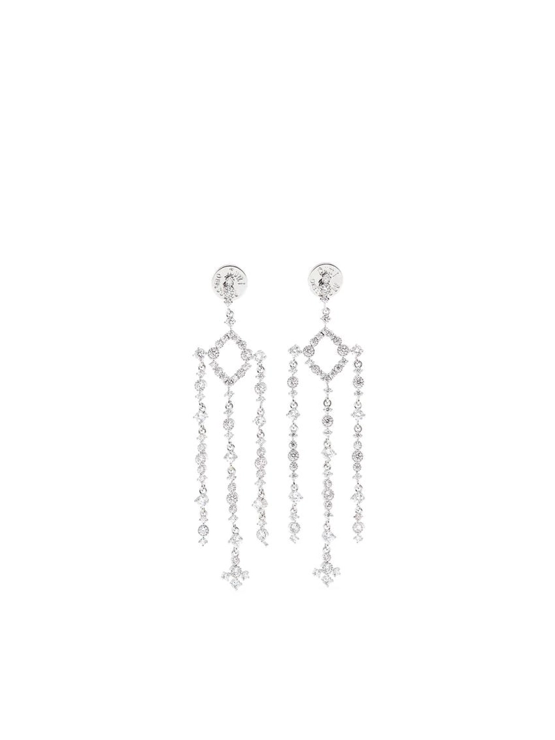 Серьги каплевидной формы с кристаллами