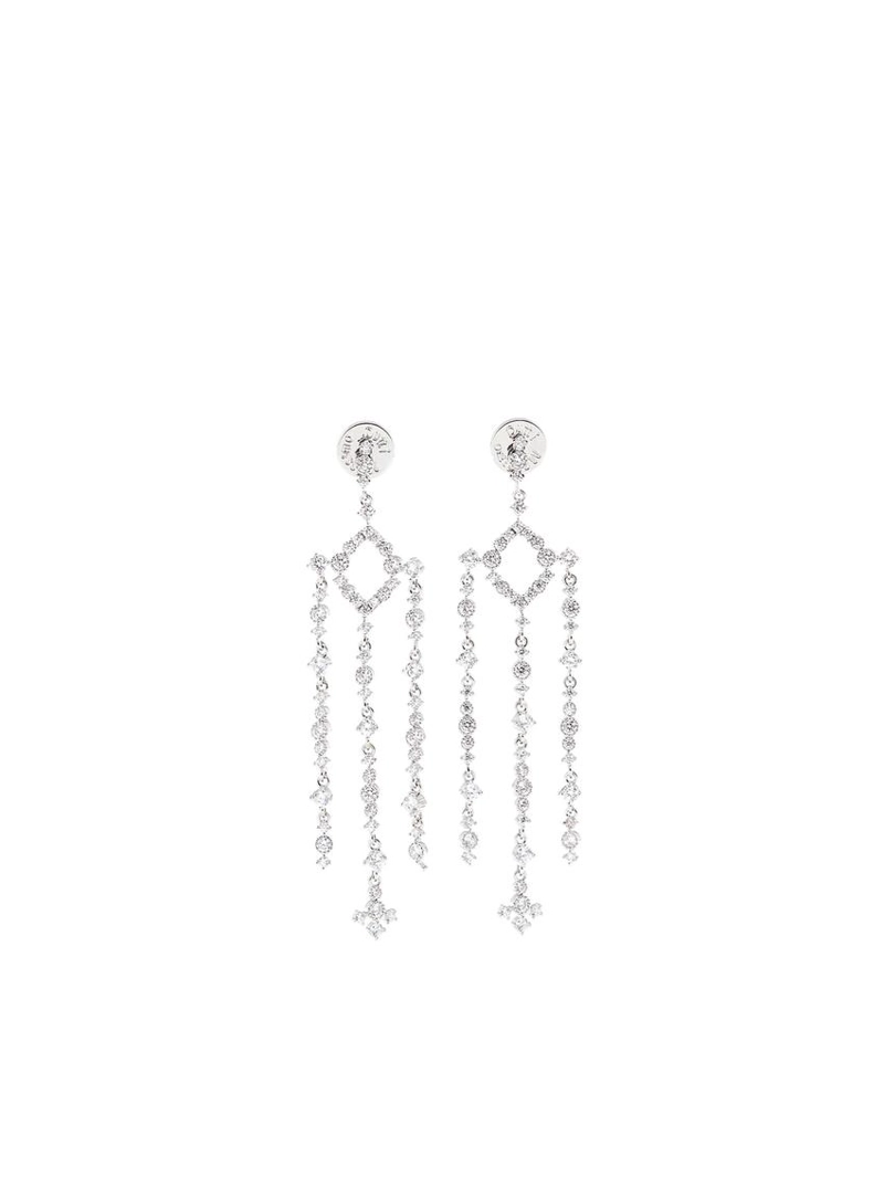 Серьги каплевидной формы с кристаллами