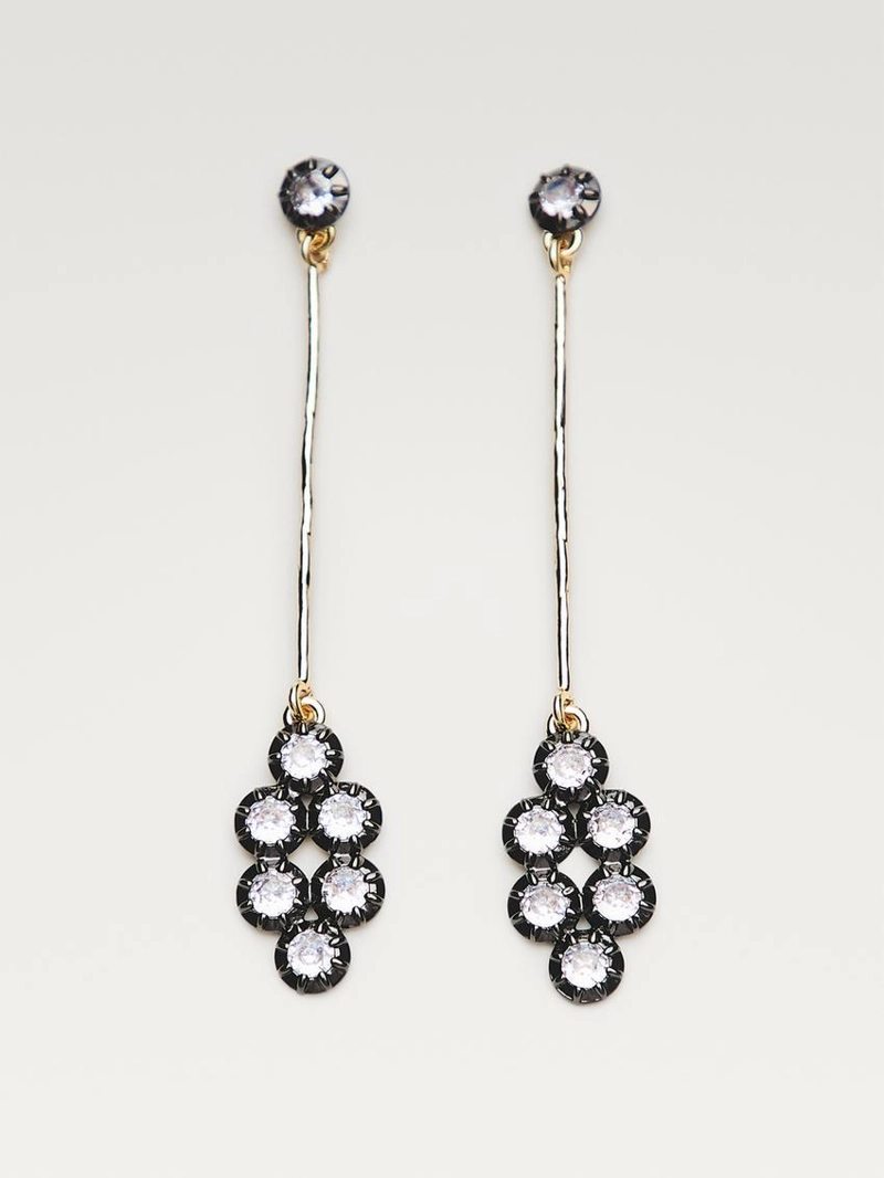 Серьги с античными стразами