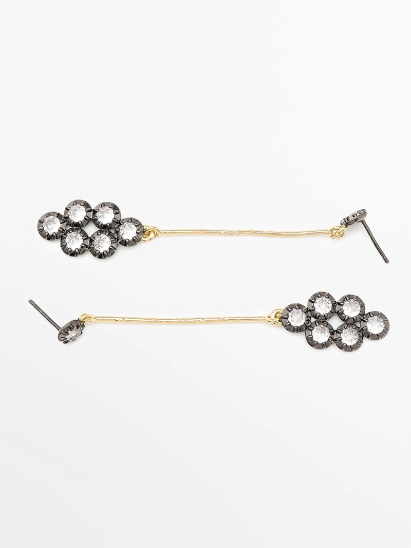 Серьги с античными стразами