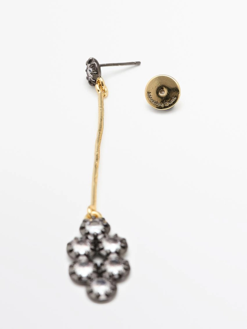 Серьги с античными стразами