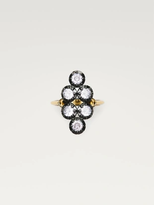 Кольцо с античным обрамлением бриллиантов- Заказать в России