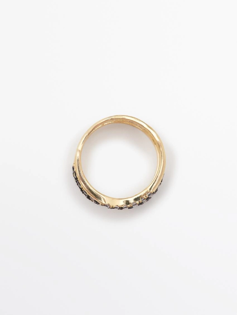 Кольцо с кристаллами