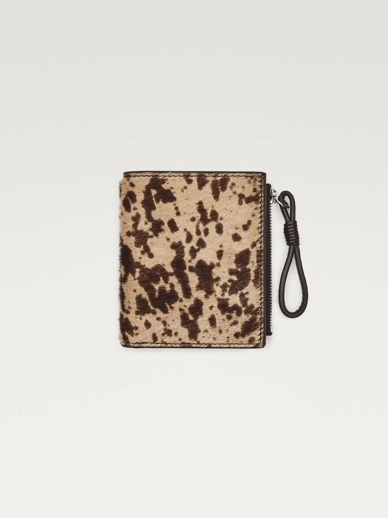 Кошелек из натуральной кожи с животным принтом