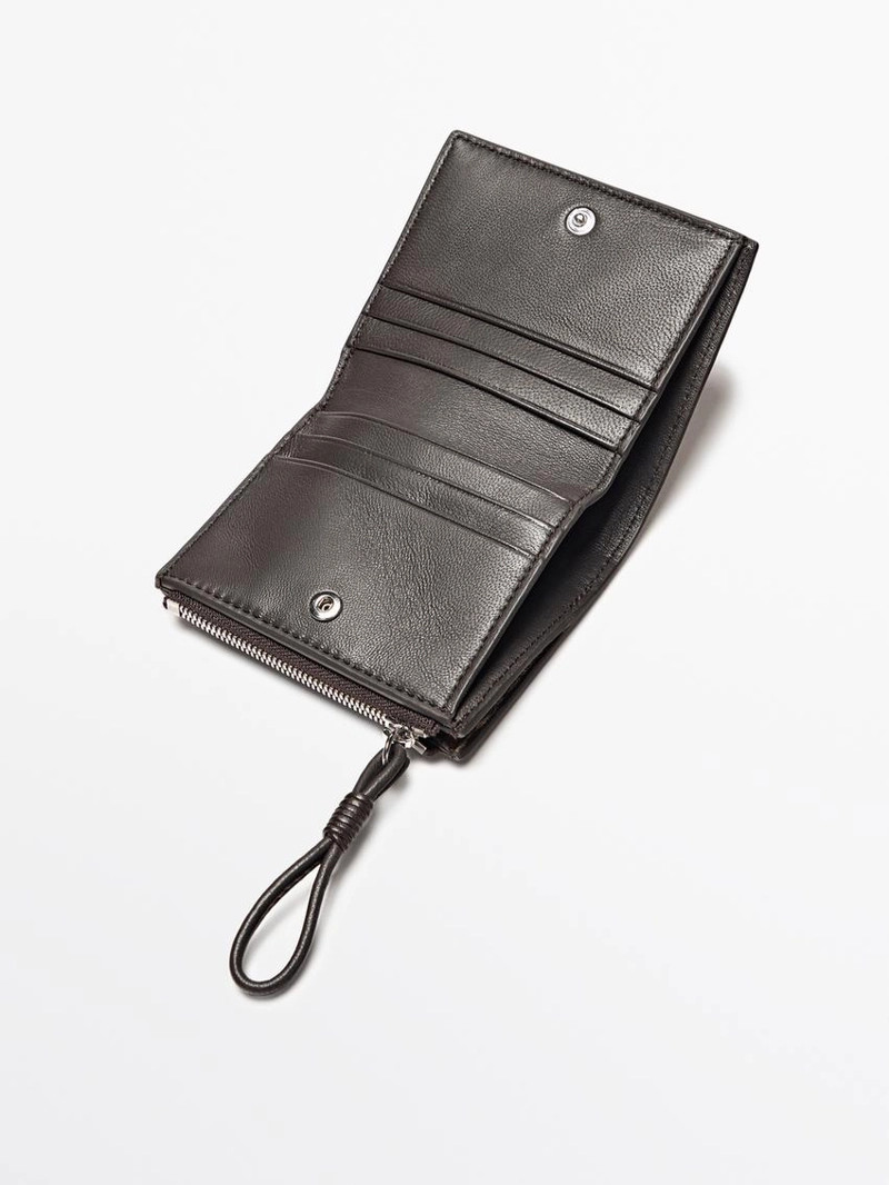 Кошелек из натуральной кожи с животным принтом