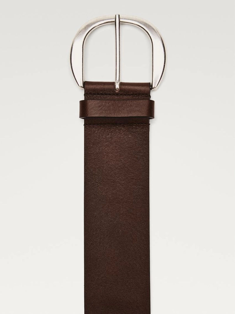 Широкий ремень из натуральной кожи nappa