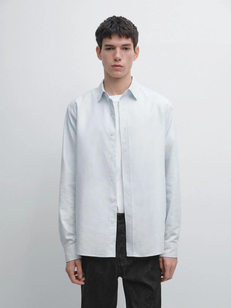 Рубашка с приталенным кроем в полоску