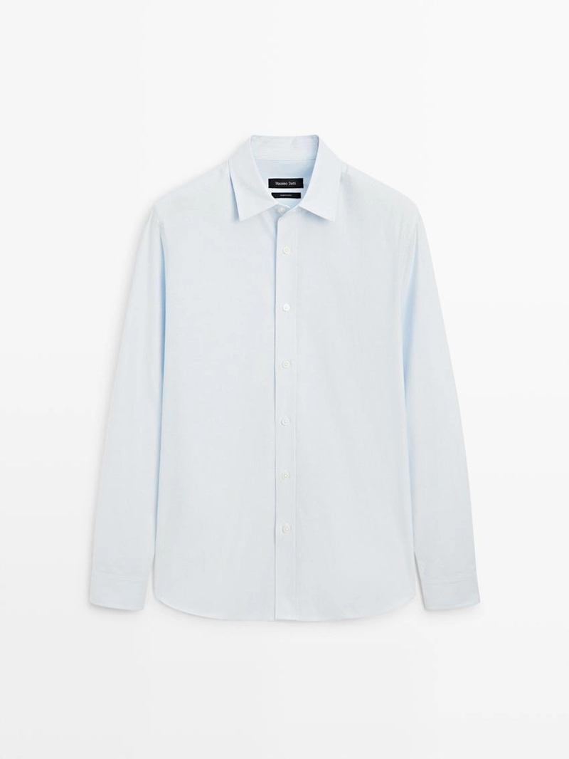 Рубашка с приталенным кроем в полоску