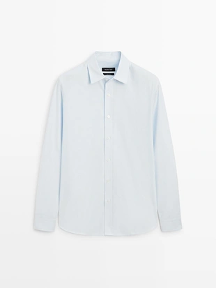 Рубашка с приталенным кроем в полоску- Заказать в России