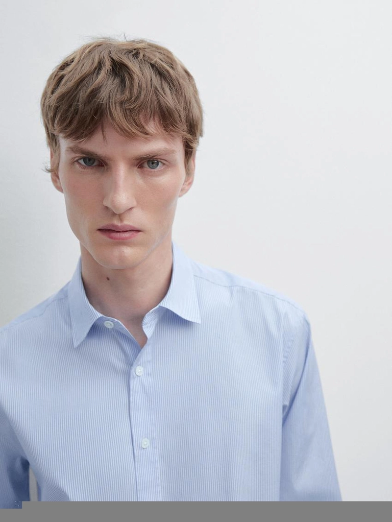 Рубашка в полоску regular fit