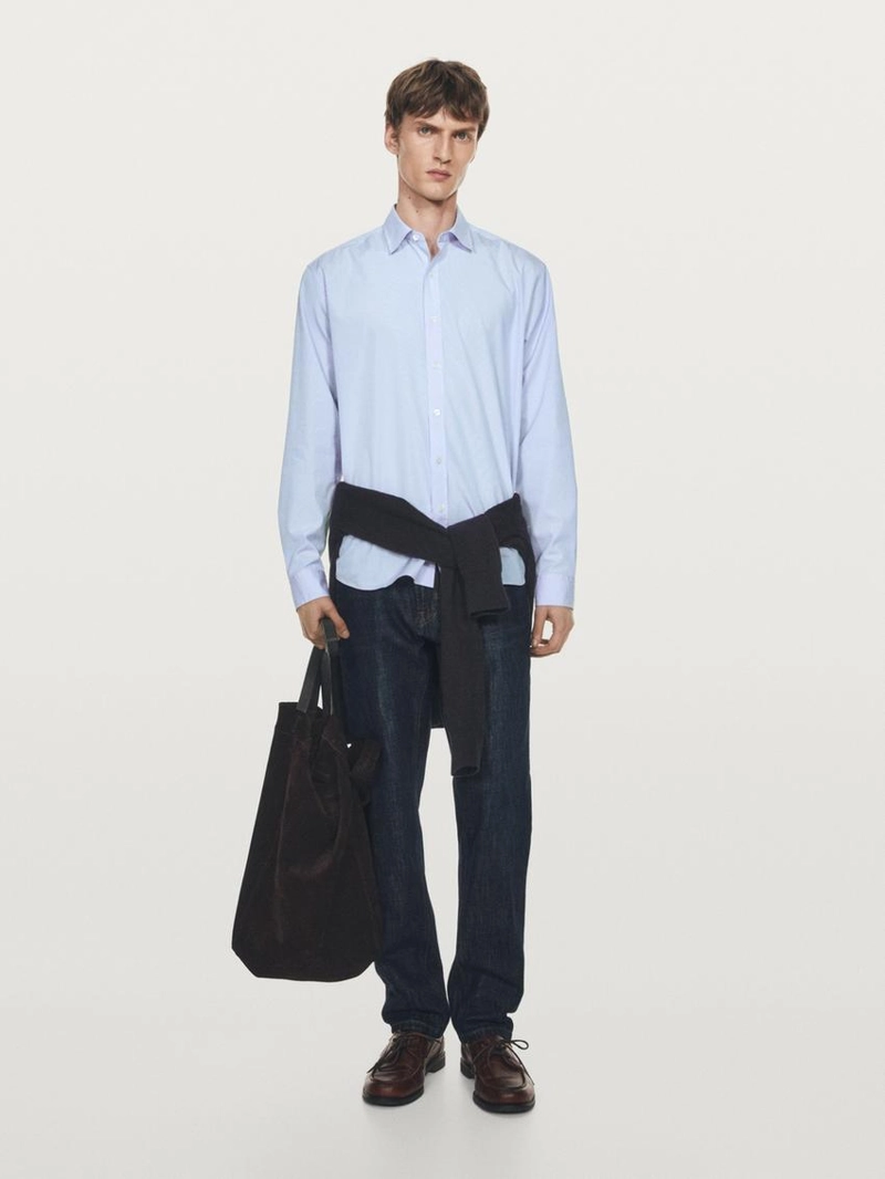 Рубашка в полоску regular fit