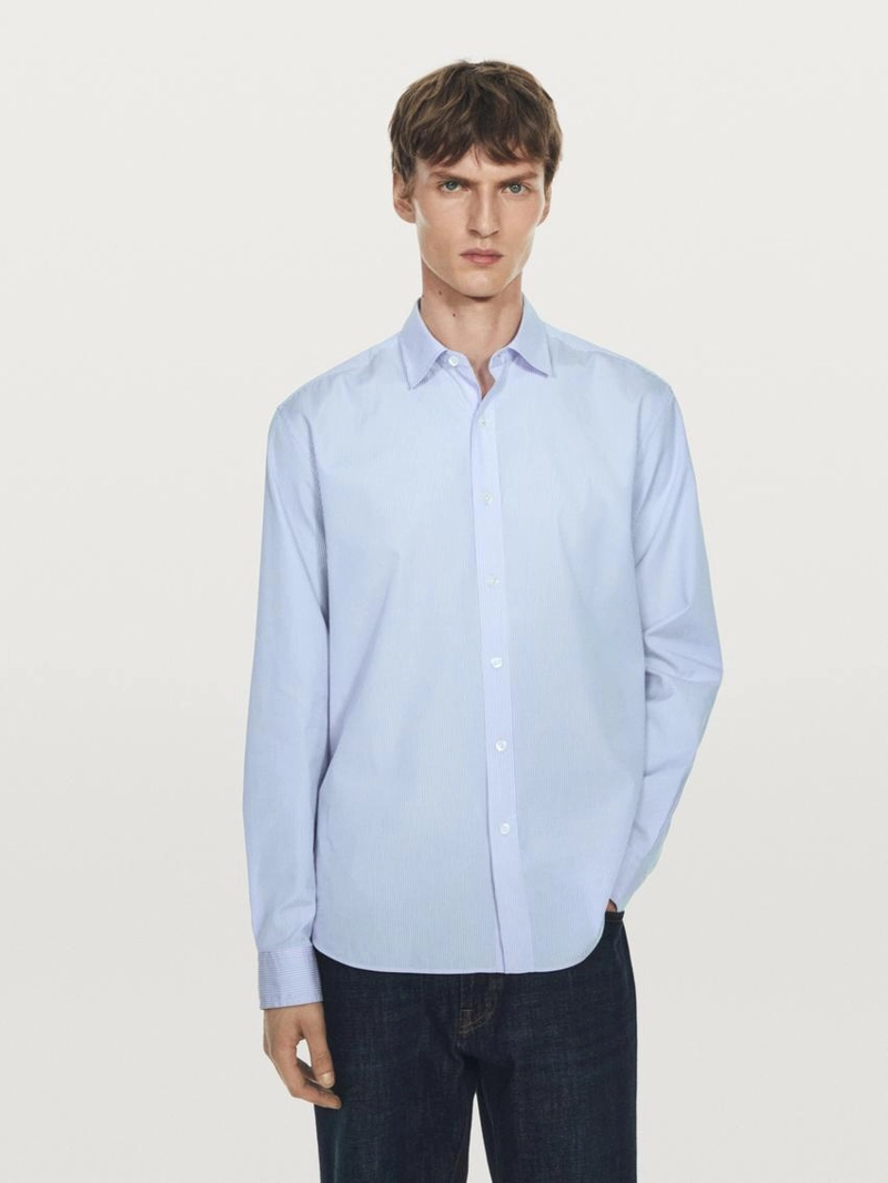 Рубашка в полоску regular fit