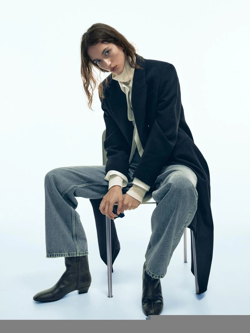 Кожаные ботильоны на каблуке