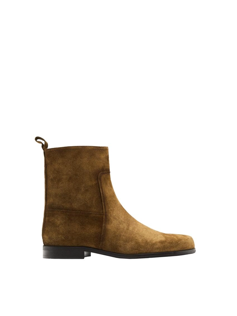 Полусапоги из щетинистой разделочной кожи