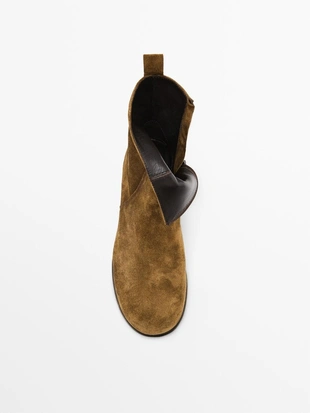 Полусапоги из щетинистой разделочной кожи- Заказать в России