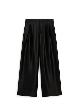 Широкие воздушные брюки с линиями- Заказать в России