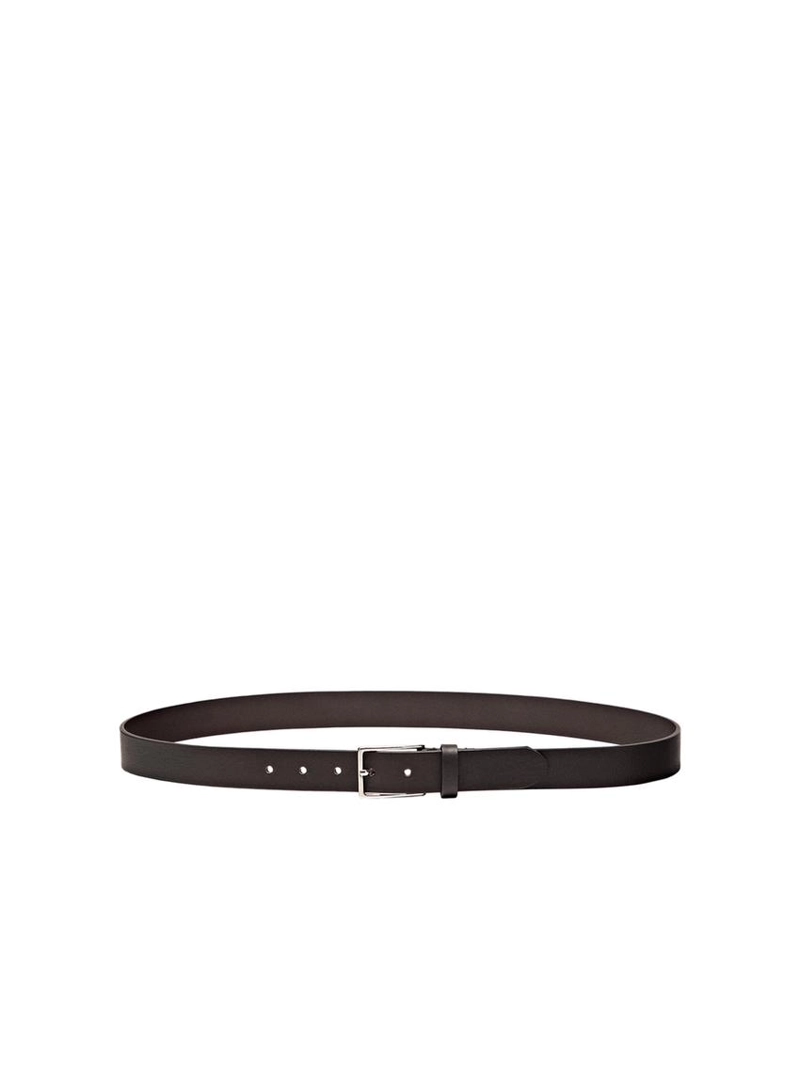 Кожаный пояс из натуральной кожи с прямоугольной пряжкой